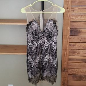 Nude Lace Cocktail Dress